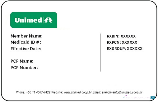 Download Brazil health insurance card Photoshop template